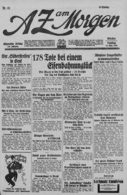 AZ am Morgen (Allgemeine Zeitung) Dienstag 16. März 1926