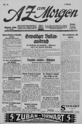 AZ am Morgen (Allgemeine Zeitung) Sonntag 11. April 1926