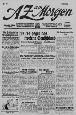 AZ am Morgen (Allgemeine Zeitung) Donnerstag 29. April 1926