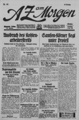 AZ am Morgen (Allgemeine Zeitung) Sonntag 2. Mai 1926