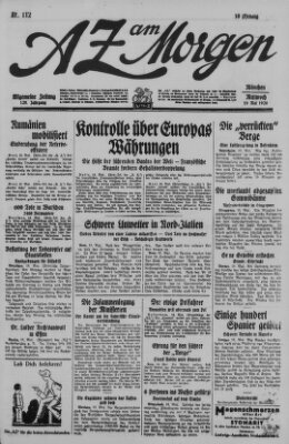 AZ am Morgen (Allgemeine Zeitung) Wednesday 19. May 1926