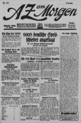 AZ am Morgen (Allgemeine Zeitung) Donnerstag 20. Mai 1926