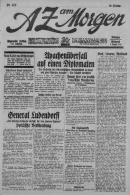 AZ am Morgen (Allgemeine Zeitung) Mittwoch 4. August 1926