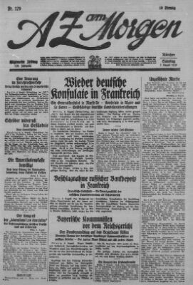 AZ am Morgen (Allgemeine Zeitung) Samstag 7. August 1926