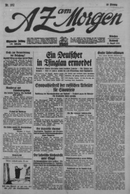 AZ am Morgen (Allgemeine Zeitung) Mittwoch 11. August 1926