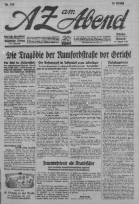 AZ am Abend (Allgemeine Zeitung) Mittwoch 18. August 1926