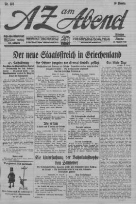 AZ am Abend (Allgemeine Zeitung) Montag 23. August 1926