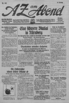 AZ am Abend (Allgemeine Zeitung) Mittwoch 1. September 1926