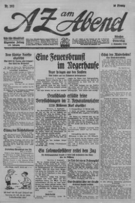 AZ am Abend (Allgemeine Zeitung) Donnerstag 2. September 1926