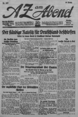 AZ am Abend (Allgemeine Zeitung) Montag 6. September 1926