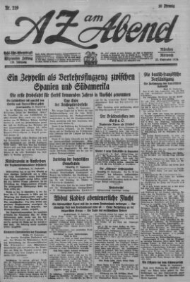 AZ am Abend (Allgemeine Zeitung) Mittwoch 22. September 1926