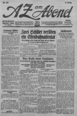 AZ am Abend (Allgemeine Zeitung) Donnerstag 23. September 1926