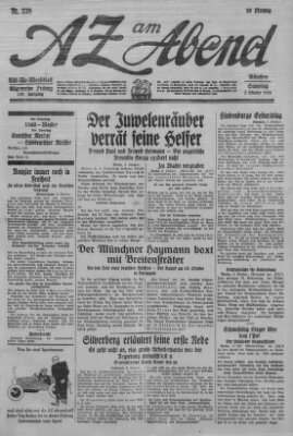 AZ am Abend (Allgemeine Zeitung) Samstag 2. Oktober 1926