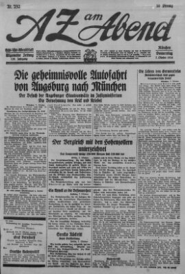 AZ am Abend (Allgemeine Zeitung) Donnerstag 7. Oktober 1926