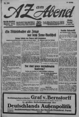 AZ am Abend (Allgemeine Zeitung) Dienstag 12. Oktober 1926