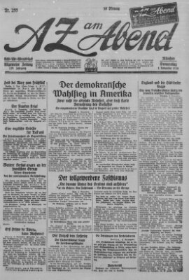 AZ am Abend (Allgemeine Zeitung) Donnerstag 4. November 1926