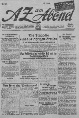 AZ am Abend (Allgemeine Zeitung) Samstag 13. November 1926