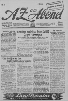 AZ am Abend (Allgemeine Zeitung) Dienstag 11. Januar 1927