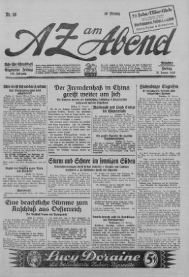 AZ am Abend (Allgemeine Zeitung) Friday 21. January 1927