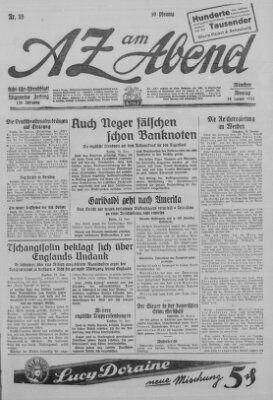 AZ am Abend (Allgemeine Zeitung) Montag 24. Januar 1927