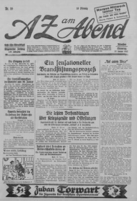 AZ am Abend (Allgemeine Zeitung) Dienstag 25. Januar 1927