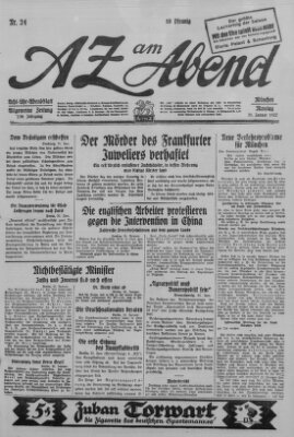 AZ am Abend (Allgemeine Zeitung) Montag 31. Januar 1927