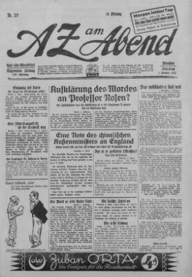 AZ am Abend (Allgemeine Zeitung) Dienstag 1. Februar 1927