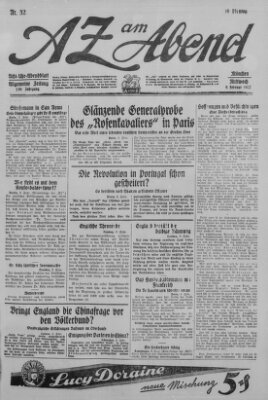 AZ am Abend (Allgemeine Zeitung) Mittwoch 9. Februar 1927