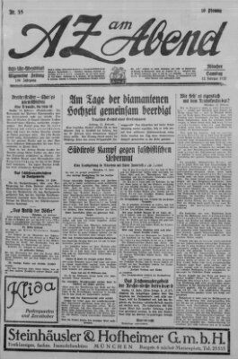 AZ am Abend (Allgemeine Zeitung) Samstag 12. Februar 1927