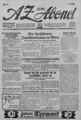 AZ am Abend (Allgemeine Zeitung) Mittwoch 16. Februar 1927