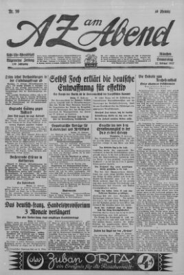 AZ am Abend (Allgemeine Zeitung) Donnerstag 17. Februar 1927