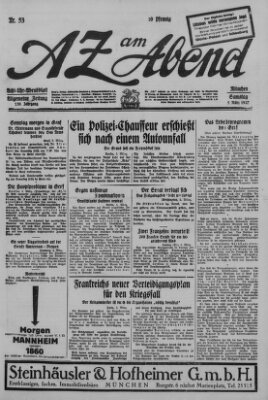 AZ am Abend (Allgemeine Zeitung) Samstag 5. März 1927