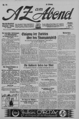 AZ am Abend (Allgemeine Zeitung) Freitag 11. März 1927