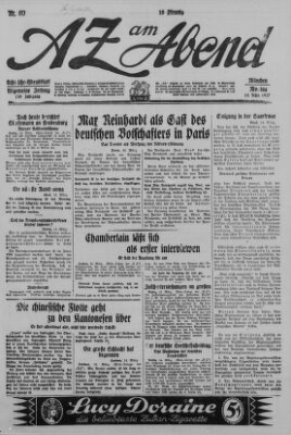 AZ am Abend (Allgemeine Zeitung) Montag 14. März 1927