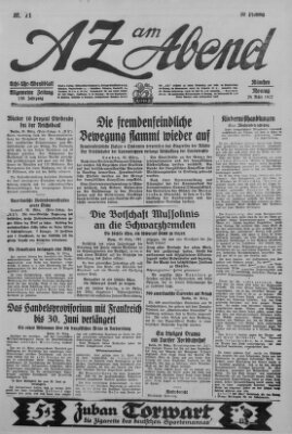 AZ am Abend (Allgemeine Zeitung) Montag 28. März 1927