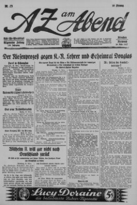 AZ am Abend (Allgemeine Zeitung) Mittwoch 30. März 1927