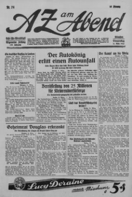 AZ am Abend (Allgemeine Zeitung) Donnerstag 31. März 1927