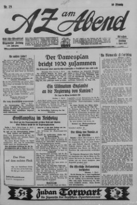 AZ am Abend (Allgemeine Zeitung) Freitag 1. April 1927