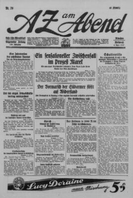 AZ am Abend (Allgemeine Zeitung) Mittwoch 6. April 1927