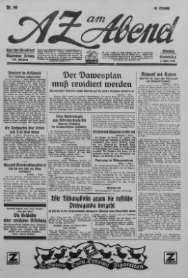 AZ am Abend (Allgemeine Zeitung) Donnerstag 7. April 1927