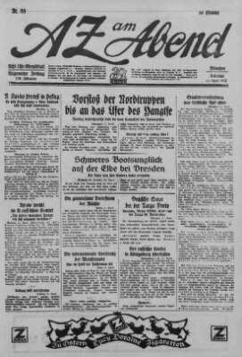 AZ am Abend (Allgemeine Zeitung) Montag 11. April 1927