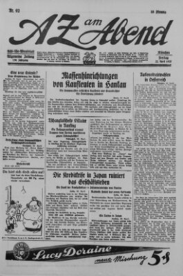 AZ am Abend (Allgemeine Zeitung) Freitag 22. April 1927