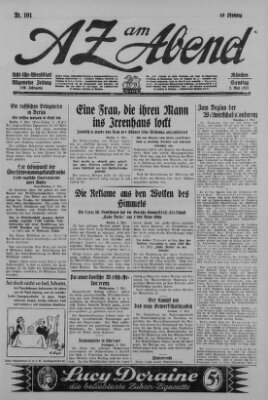 AZ am Abend (Allgemeine Zeitung) Dienstag 3. Mai 1927