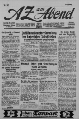 AZ am Abend (Allgemeine Zeitung) Donnerstag 5. Mai 1927