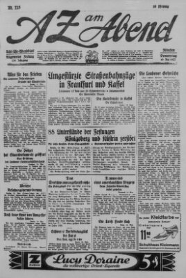 AZ am Abend (Allgemeine Zeitung) Thursday 19. May 1927