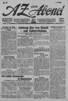 AZ am Abend (Allgemeine Zeitung) Samstag 21. Mai 1927