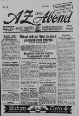 AZ am Abend (Allgemeine Zeitung) Donnerstag 9. Juni 1927