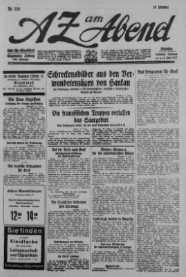 AZ am Abend (Allgemeine Zeitung) Samstag 11. Juni 1927