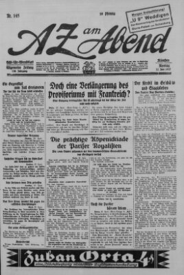 AZ am Abend (Allgemeine Zeitung) Montag 27. Juni 1927