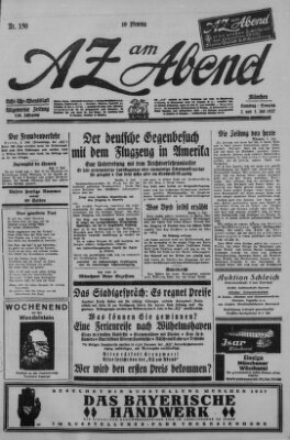 AZ am Abend (Allgemeine Zeitung) Samstag 2. Juli 1927